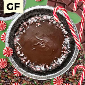 Large Peppermint Mocha Ganache Cheesecake Pie - Gluten Free